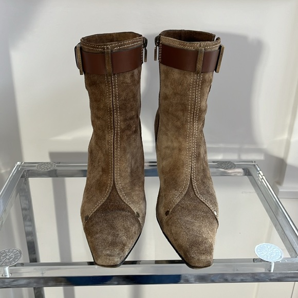 Casadei Camel Beige Suede Boots - Picture 2 of 11